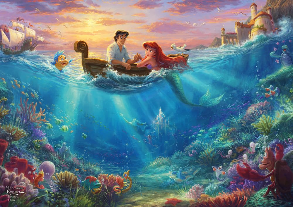 Amazon.com: Schmidt Spiele Thomas Kinkade 59927 Disney Ariel